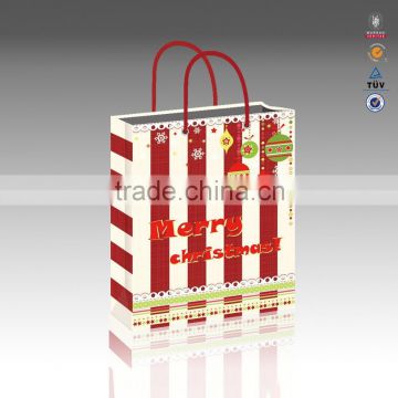 Alibaba China new design christmas red paper bag & paper gift bag custom