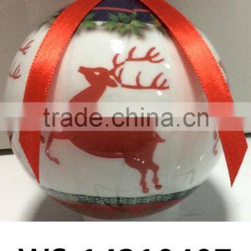 Hot Selling Christmas Decoration Deer Design Ball Polyfoam Christmas Ball