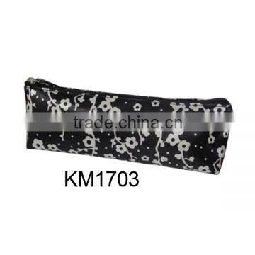 China supplier quality satin promotional school kids round pencil case