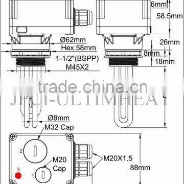 Type 9STC, Immersion Heater With Plastic Enclosure. With Thermostat photo-2
