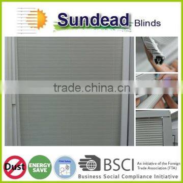 cordless sliding magnetic tilt and lift system blinds for windows with built in blind inside double glass window