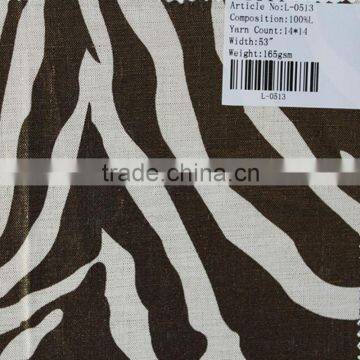 14*14 printed pure linen fabric