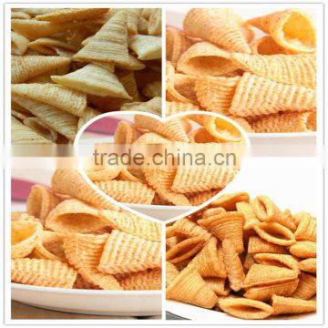 Stainless Steel Extruded Snack Food Fried Wheat Flour Bugle Production Line