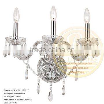 Traditional crystal wall light for hotel,baolian crystal wall light for hotel