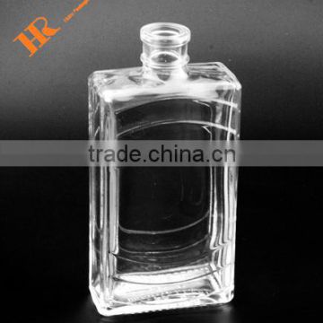 Rectangle nice curve clear glass bottle perfume bottle