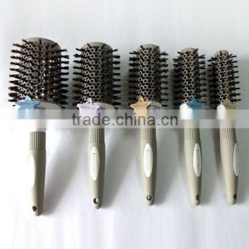 Round ionic boar bristle hair brush