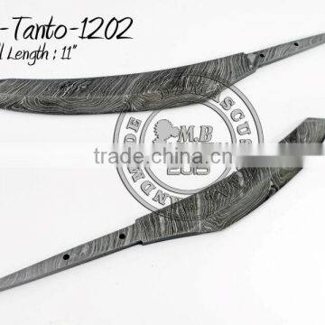 Damascus Steel Knife Blade Blank