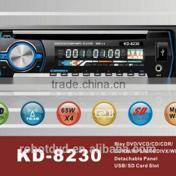 KD-8230 12V DETACHABLE PANEL ONE DIN CD USB SD AUX CAR RADIO DVD PLAYER