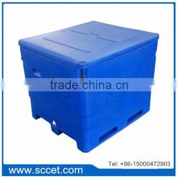 1000L large cooler fish transport bin for fish storing and transferring fish