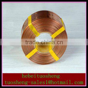 copper coated flat wire in iron wire for baling wire