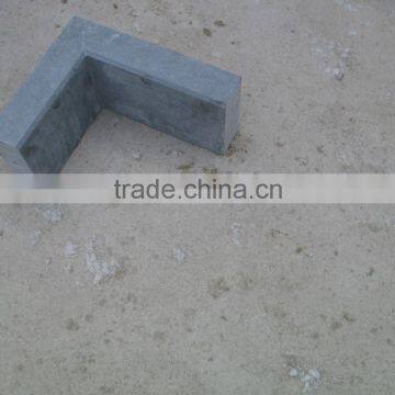 limestone kerbstone in corner black color