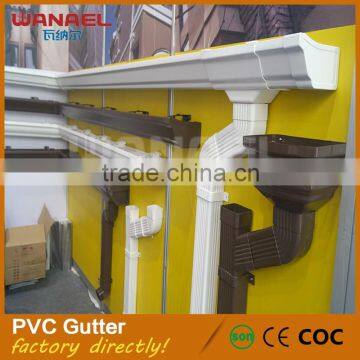 High quality vinyl water pvc roofing rain gutter, greenhouse small roof pvc rain gutter system                        
                                                                                Supplier's Choice