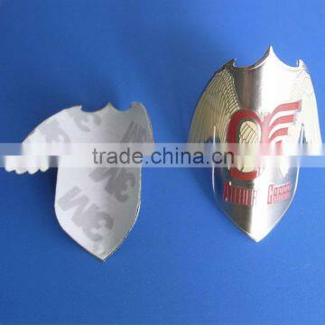 Custom metal logo stickers bicycle badge metal logo plate for bike