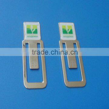 hot selling metal book marks with printed logo