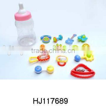 Hot Selling Plastic Baby Toys Rattles Shaking Bell Set For Kids Toys 12PCS