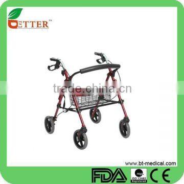 Aluminum rollator walker for elder