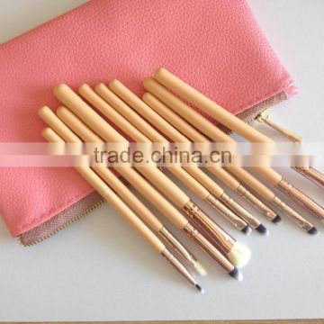 So beautiful high quality PU package professionals 10pcs cosmetic eye brushes