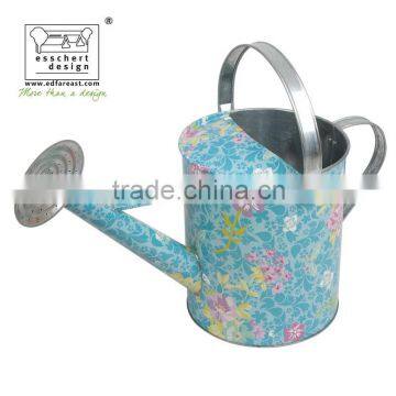 printed zinc galvanized small metal watering can maui charm print 4.6Ltrs