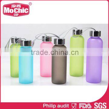 Mochic hot selling cheap water bottle rubber covered frosty plastic water bottle for promotion