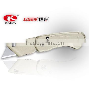 tool cutter Trapezoid blade Zinc alloy Folding Lock Back Pocket Utility Knife