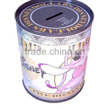 dia100*H122 High Quality Coin tin,coin deposit tin,saving bank