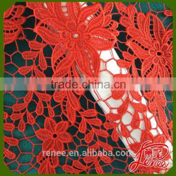 Elegant Color Floral Chemical Embroidery Fabric For Evening Dress