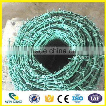 CE electro galvanized pvc coated stainless steel barbed wire coil in stock