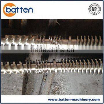 Conical twin screw and barrel for PVC pipe extruder