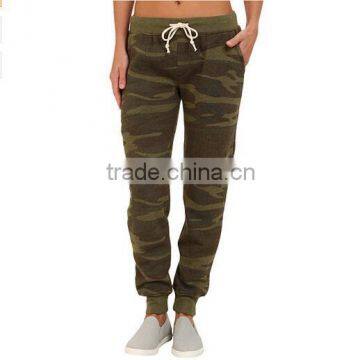 Custom Women camouflage print training sweat pants