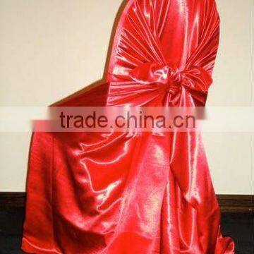 Red satin self-tie chair cover & Bag style chair cover for wedding