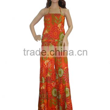 2841 Cotton Printed Jumpsuit Dresses jumpsuit beachwear cloth long maxi dresss