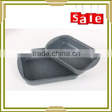 pressed grey marble non stick coating roaster pan sets