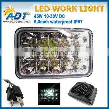 45W 15 LED Work Light Lamp Flood Beam Jeep Tractor Truck Lorry 12v 24v CE SUV
