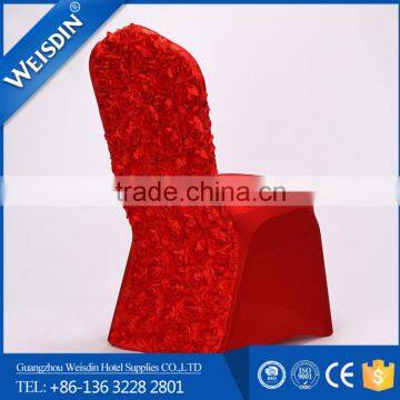 Rose pattern beautiful chair cover in high quality from Guangzhou