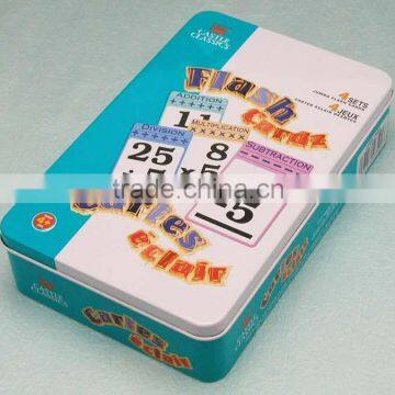 attractive design ,colorful tin box fpr cards packing