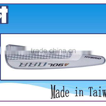 Fashionable Car Aluminum Shocking Pink Silver Classical Brand Epoxy Sticker