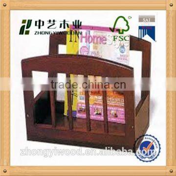 Trade assurance Tidy office organizer wooden magazine rack