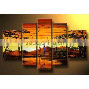 Shu1953 Modern Handmade Canvas Wall Art Elephant Abstract Oil Painting