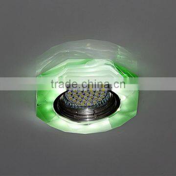 Crystal Jade marble flat spotlight indoor lighting octagon ceiling light downlight led MR16 GU5.3 house decoration side lighting