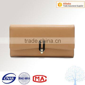 Hot selling vintage leather wallet for ladies with special metal chain