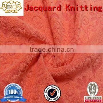 Jinmu textile orange embossing towel fabric