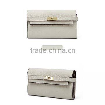 High Quality Long Women Leather Wallet Lady Purse photo-3