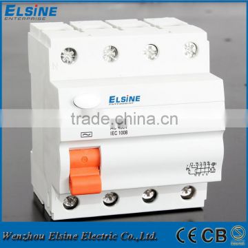 Electro-magnetic Type 4 Pole 25A-63A 230/400V MNL model RCCB Residual Current Circuit Breakers