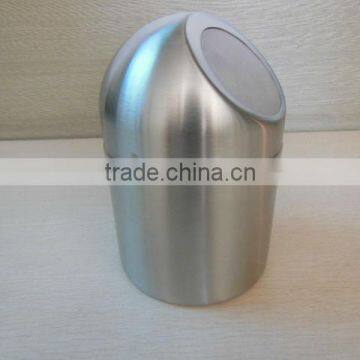stainless steel rubbish bin, trash bin
