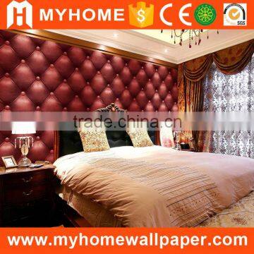 Luxury Solid Color Deep Embossed Stone Art Plaid Vinyl 3d Waterproof Wallpaper for Bedroom                        
                                                Quality Choice