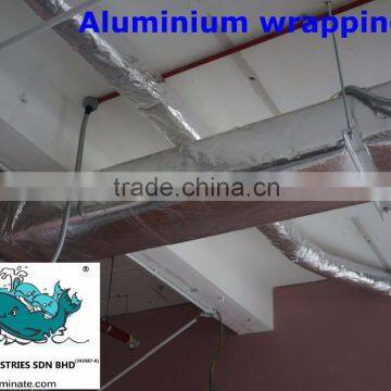 Insulation foil for duct wrapped