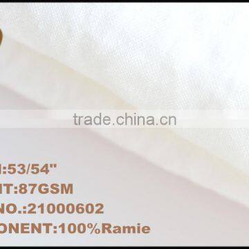 Woven Bleached White 100% Ramie Fabric For Tablecloth photo-2