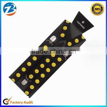 Fashion Smiley Face Boy and Girl Belt Suspenders Custom Logo