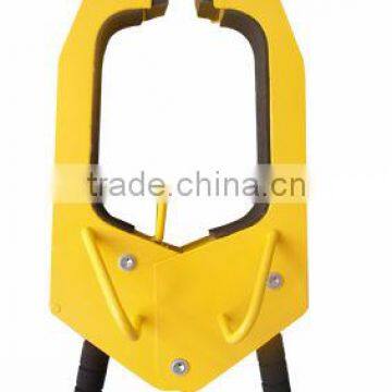 Proud motorcycle wheel clamps are made of heavy duty highly visible red and yellow powder coated steel.