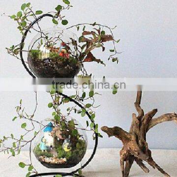 flower pots planters glass vase double layer glass ball hanging wedding decoration /fashion home decor wedding gift home decor